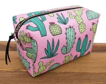 Cactus Makeup Bag - Cactus Gift - Cactus Bag - Make Up Bag - Makeup Storage - Makeup Brush Bag - Succulent - Cacti - Toiletry Bag #10