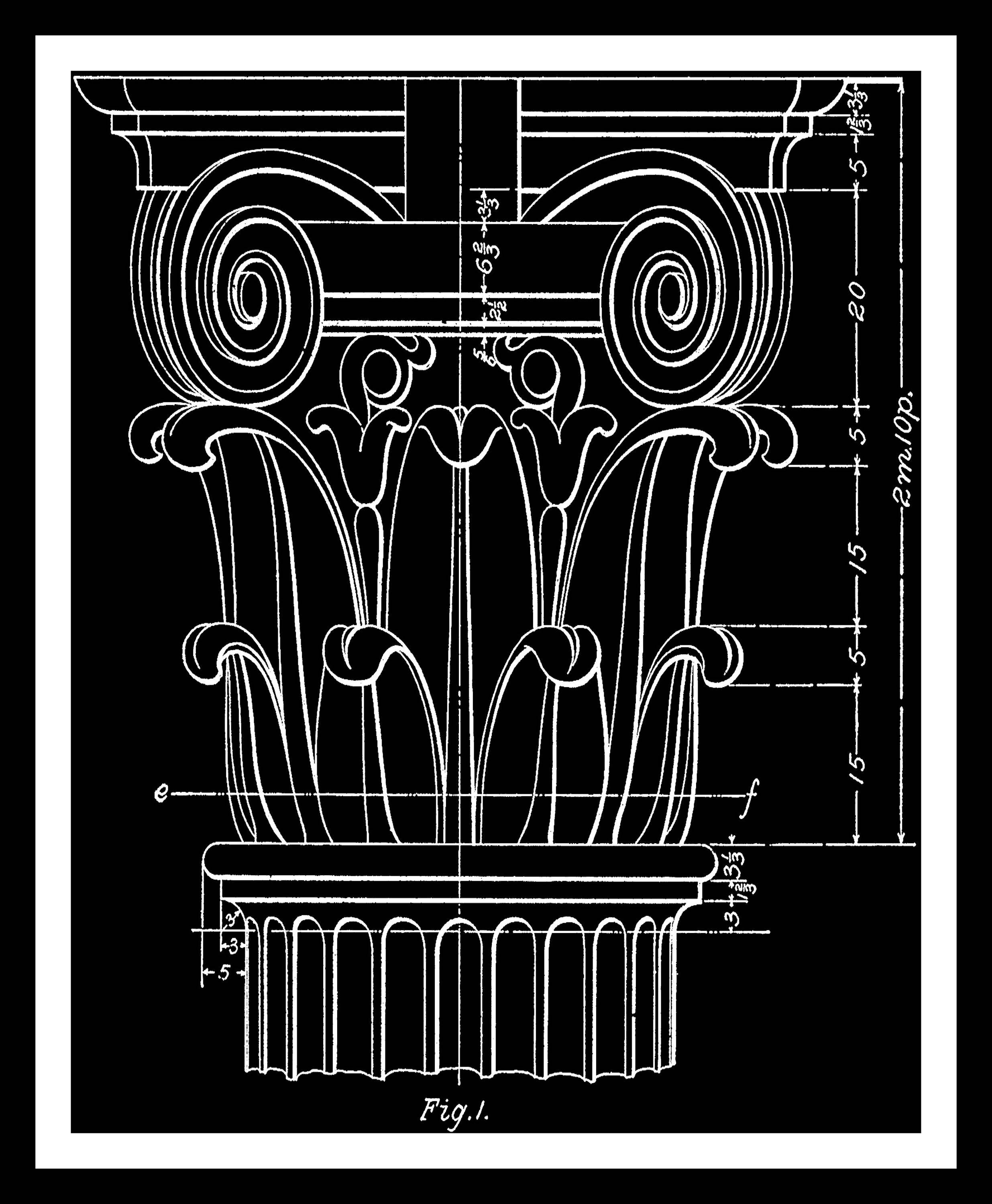 Architectural Wall Decor set of 2, columns, blueprint in black, architecture, architectural Architectural Wall Decor set of 2, columns, blueprint in black, architecture, architectural