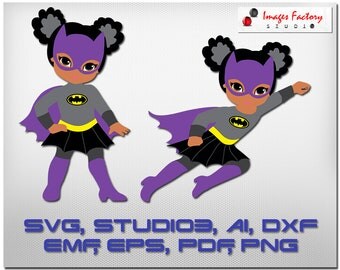 2 Batgirl images svg , cuttable Cricut Design Space, Silhouette, Digital Cut Files Instant Download, dxf studio3 png pdf girl clipart batman