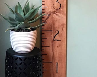 Wooden Growth Chart | Light Brown | Woodland Nursery | Cactus Nursery | Rustic Nursery | Cowboy Room | Modern Bohemian Nursery