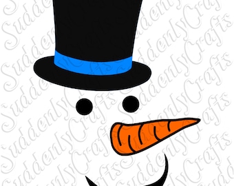 Snowman Face SVG