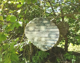 Moon - Wooden Wind Catcher - Hand Spinner - Wind Spinner - Wind Sculpture Garden - Mobile - Wind Chimme - Moon - Moon Shine