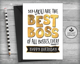 Boss Card Supervisor Thank You Card Funny Appreciation