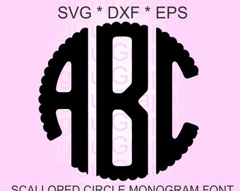 Download Scalloped circle svg | Etsy
