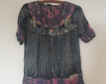 SALE!* 70s boho tie dye hippie shirt