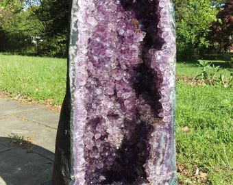 Gargantuan 222lb Amethyst Geode Cathedral Crystal Cluster - 35"