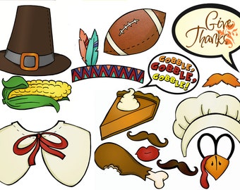 Thanksgiving Photo Booth Props decor decorations game outfit fun