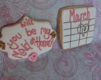 Custom Bridal Shower Cookie Favors (MINIMUM QUANTITY 12)