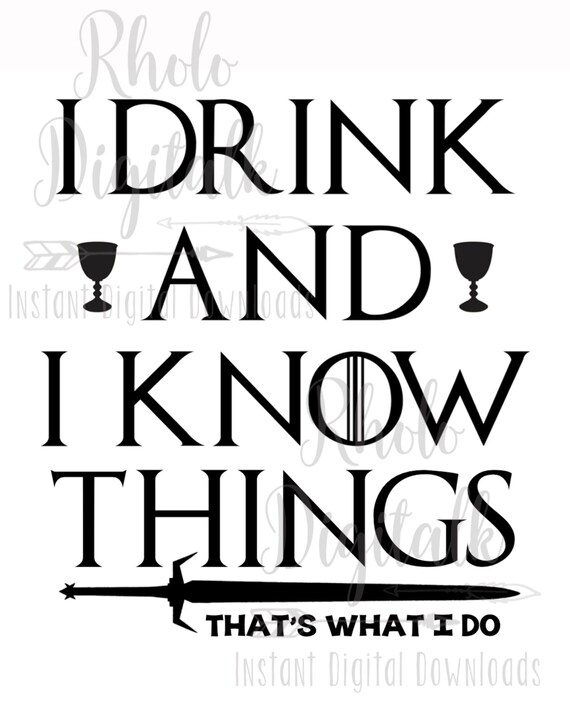 Coaster-Set „I Drink And I Know Things“ – Game Of Thrones Bieruntersetzer Aus Holz, 10x10 Cm, Personalisierbar