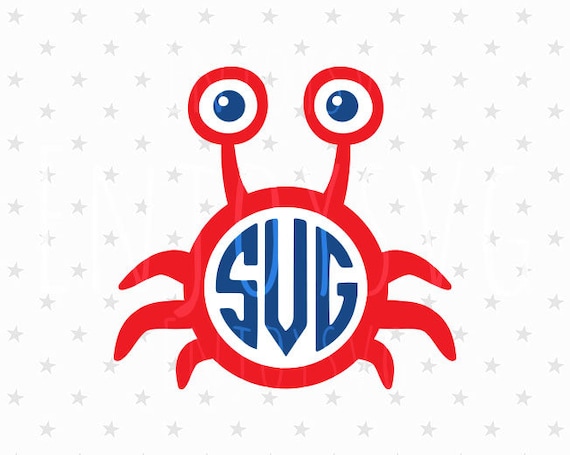 Download Monogram svg Monogram svg file Monogram Crab svg Monogram crab