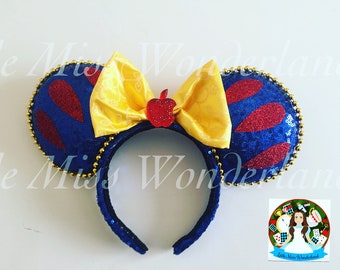 Snowwhite ears, mouse ears, inspired disney ears