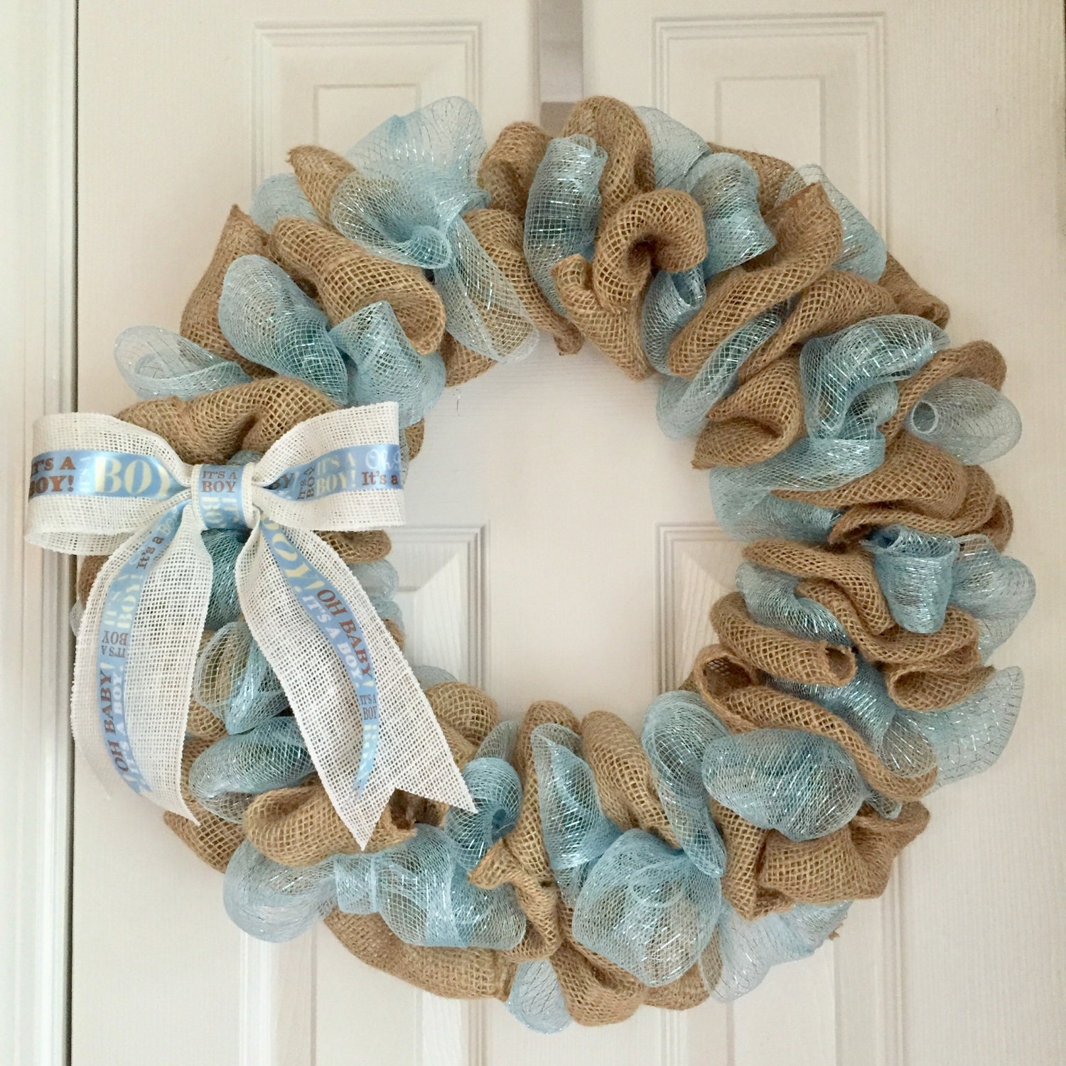Baby Boy Wreath - Hospital Door Hanger - Baby Girl Wreath - Baby Wreath - Its a Boy Wreath - Its a Girl Wreath - Baby Announcement Gift