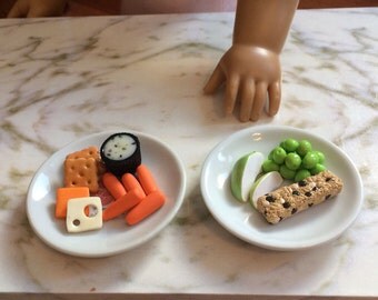 Doll food for 18" dolls like American Girl doll, 1:3 scale snack pack