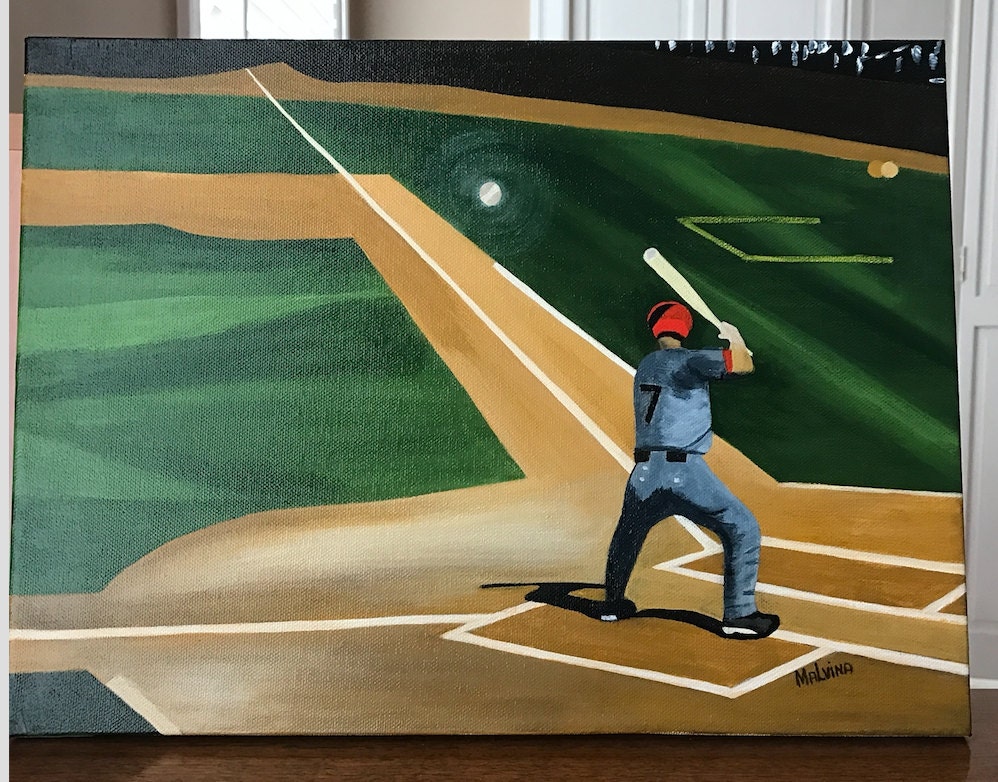 Love Art Work Canvas Modern Art Baseball by BrazilianChic