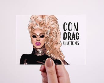 Congratulations Card | RuPaul Card | RuPaul's Drag Race Card | Condragulations