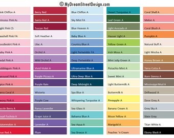Painted Wall Letters, Wooden Letters, Custom Wall Letters, Nursery Letters, Teen Letters, Paint Color Chart