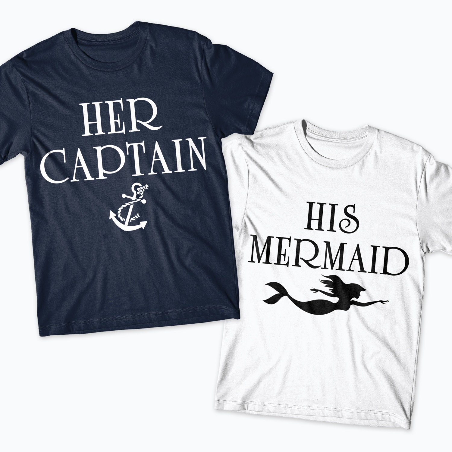 her captain his mermaid shirts