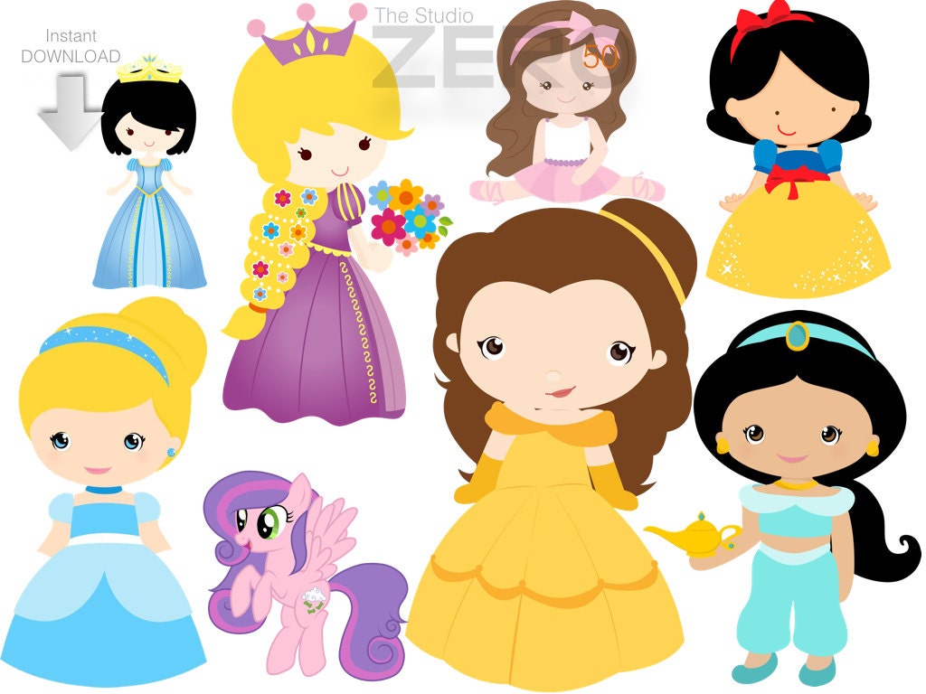 75 Baby Princesses & Prince Clipart 300DPI PNG Images