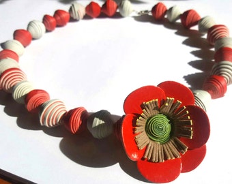 Synthetic leather necklace