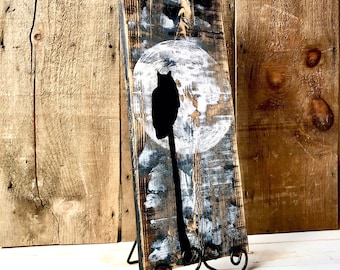 RUSTIC OWL ART,Rustic Wall Art,Rustic Home Decor,Distressed Wood,Painting on Wood,Rustic Owl Decor, Animal Art,Original Owl Painting,Owl Art