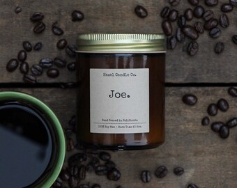 All Natural, Soy Wax, Eco Friendly, Luxury, Coffee Scented Candle // Hand Poured and Handmade in California