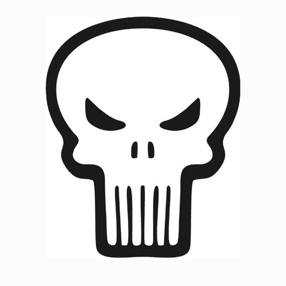 Download Punisher Skull Layered SVG Dxf EPS Logo Vector File Silhouette