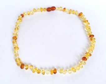 Cognac lemon amber necklace toddler baltic amber teething necklace lemon yellow cognac amber necklace for teething amber baby gift