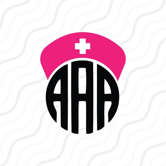 Download Nurse Hat Monogram SVG Nurse SVG Nurse Monogram SVG Cut