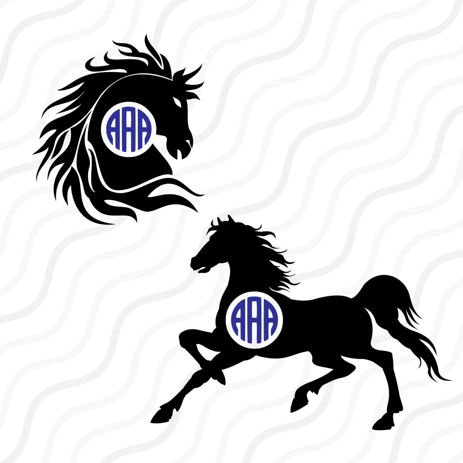 Download Horse SVG Horse Silhouette Horse Monogram SVG Cut table
