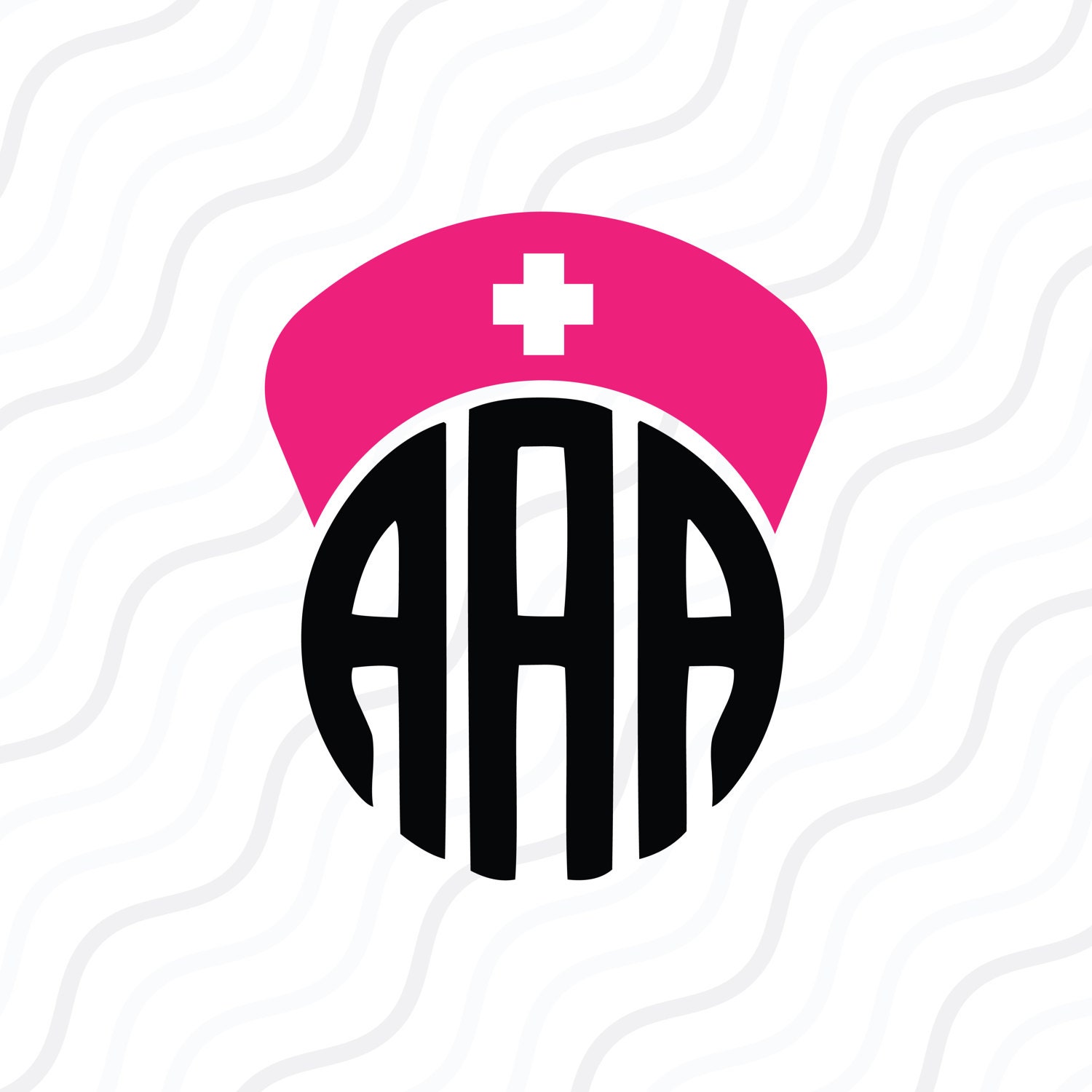 Nurse Hat Monogram SVG Nurse SVG Nurse Monogram SVG Cut