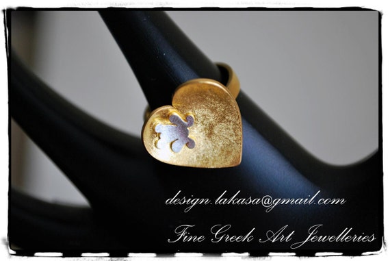 Frog Heart Ring Sterling Silver Gold-plated Lakasa e-shop Jewelry Kiss your Frog Prince My Little Princess Gifts for her birthday best ideas