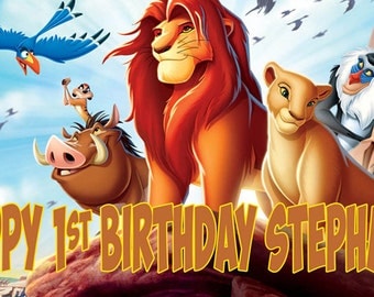 Items similar to Personalized Lion King Printable Happy Birthday Banner ...