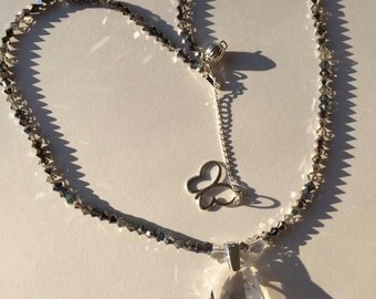 Crystal Teardrop Necklace 15% Off Labor Day Sale