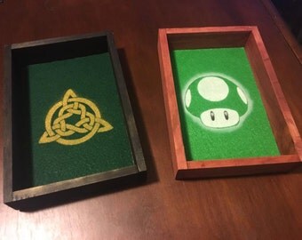 Dice Tray with Custom Airbrushed Logo