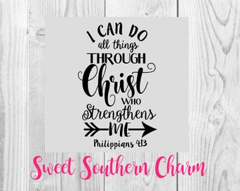 Phil 4:13 SVG - SVG File - SVG files - verse svg - bible verse svg - I can do all things svg - Christ svg file - Philippians svg - cut files