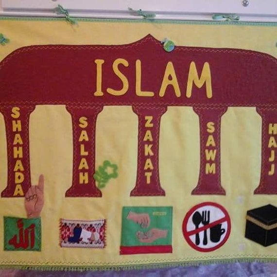 Items similar to Fabric panel 5 pillars of Islam on Etsy