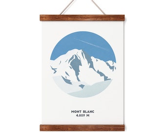 Mont Blanc Print, Chamonix,France, Mountain print, A4 Print, A3 Print, Gifts for him or her
