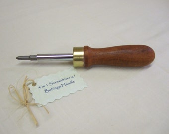 4 in 1 Screwdriver with Bubinga Handle