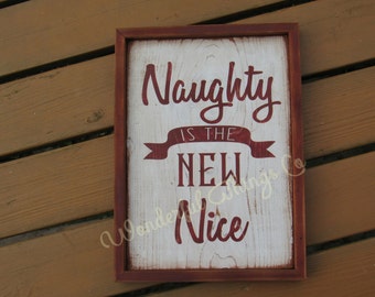 Naughty or nice sign | Etsy
