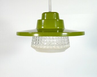 Vintage Pendant Lamp / 70s Pendant Light / Vintage Ceiling Lamp / Made in Yugoslavia / Mid Century / Orange Lamp / Vintage Home Decor