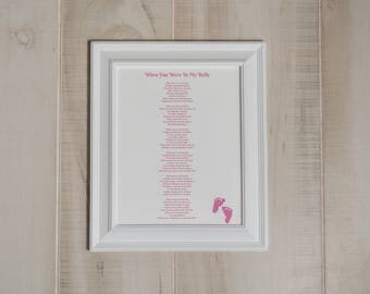 Nursery Wall Art, Baby Boy Gift, baby girl, Pregnancy Poem, New Baby Gift, Push Present