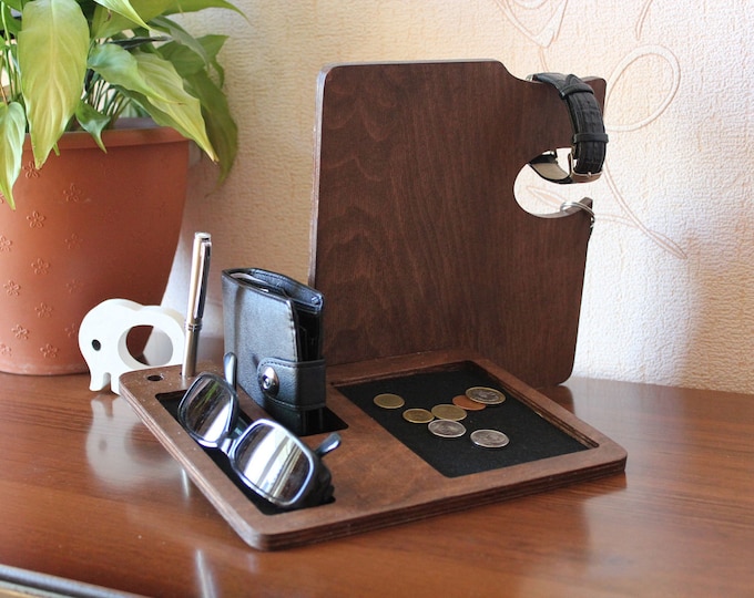Custom gifts for men Ipad stand with Cup holder Sation Phone stand Dock station Gift for men Mens For Men For Boyfriend Mens Gift For Him
