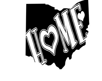State of Ohio Home OH outline laptop cup decal SVG Digital Download Cuttable Files Cricut Silhouette