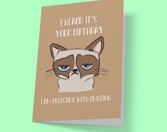 Grumpy cat card | Etsy