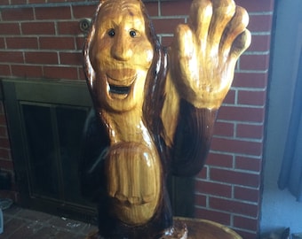 Baby Bigfoot/ sasquach carving
