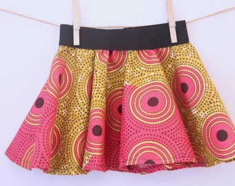 african print skirt with elastic band, african print skirt, girl's skirt, girl birthday gift, toddler skirt, african print, cute skirt, girl