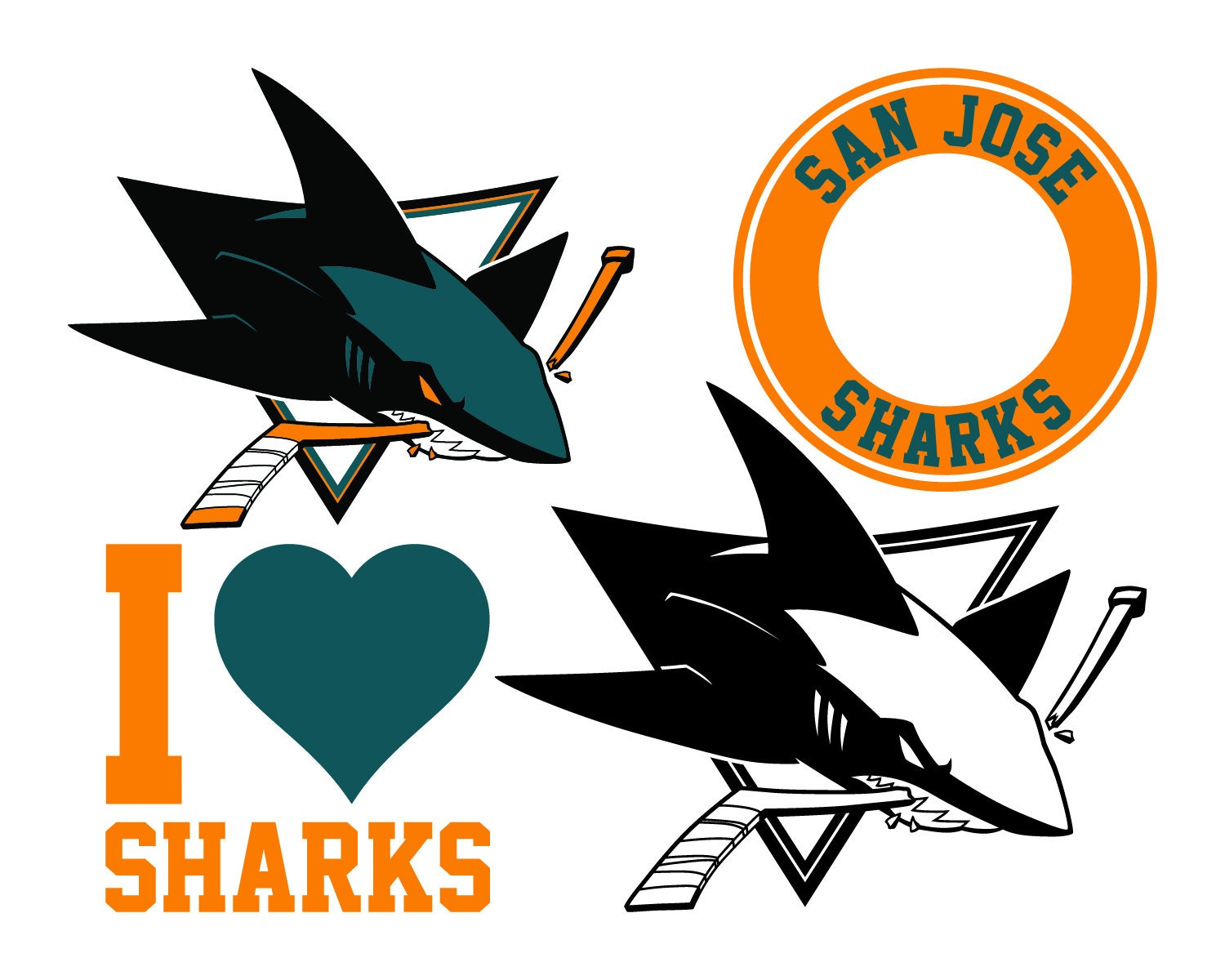 San Jose Sharks Cut Files San Jose Sharks SVG Files San Jose