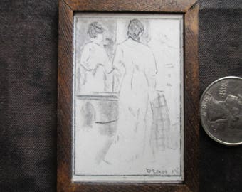 miniature paintings, dollhouse accessories