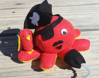Octopirate- Felt Plush Octopus