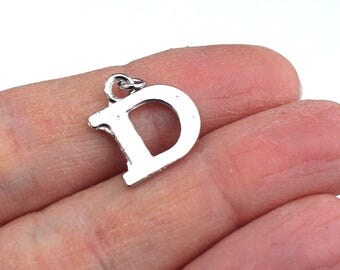 One Letter D, Alphabet Charm, D, Letter D